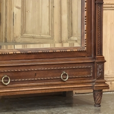 19th Century French Louis XVI Walnut Armoire