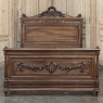 19th Century French Louis XVI Walnut Bed (full size but convertible)