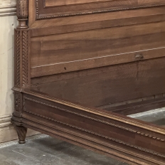 19th Century French Louis XVI Walnut Bed (full size but convertible)