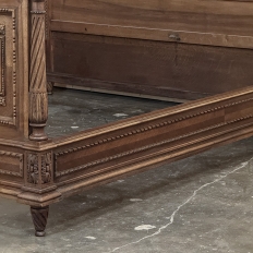 19th Century French Louis XVI Walnut Bed (full size but convertible)