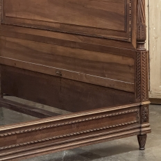 19th Century French Louis XVI Walnut Bed (full size but convertible)