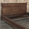 19th Century French Louis XVI Walnut Bed (full size but convertible)