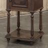 19th Century French Louis XVI Walnut Marble Top Nightstand