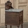 19th Century French Louis XVI Walnut Marble Top Nightstand