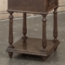 19th Century French Louis XVI Walnut Marble Top Nightstand