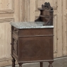 19th Century French Louis XVI Walnut Marble Top Nightstand