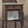 19th Century French Louis XVI Walnut Marble Top Nightstand