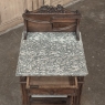 19th Century French Louis XVI Walnut Marble Top Nightstand