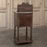 19th Century French Louis XVI Walnut Marble Top Nightstand