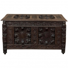 19th Century French Renaissance Trunk dated 1877