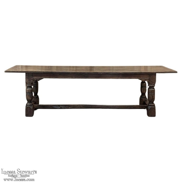 19th Century Rustic Country French Trestle Banquet Table