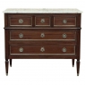Antique French Louis XVI Mahogany Commode with Carrara Marble
