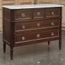 Antique French Louis XVI Mahogany Commode with Carrara Marble