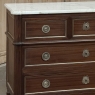 Antique French Louis XVI Mahogany Commode with Carrara Marble