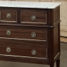 Antique French Louis XVI Mahogany Commode with Carrara Marble