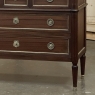 Antique French Louis XVI Mahogany Commode with Carrara Marble