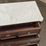 Antique French Louis XVI Mahogany Commode with Carrara Marble