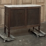 Antique French Louis XVI Mahogany Commode with Carrara Marble