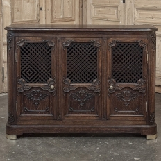 Antique Liegoise Louis XIV Credenza with Lattice Doors