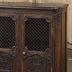 Antique Liegoise Louis XIV Credenza with Lattice Doors