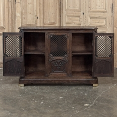 Antique Liegoise Louis XIV Credenza with Lattice Doors