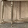 Antique French Louis XVI Giltwood Demilune Console with Carrara Marble
