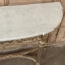 Antique French Louis XVI Giltwood Demilune Console with Carrara Marble