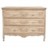 18th Century Country French Louis XV Commode in Stripped Oak
