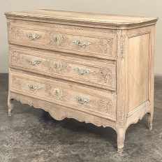 18th Century Country French Louis XV Commode in Stripped Oak