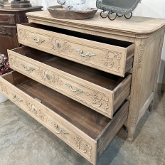 18th Century Country French Louis XV Commode in Stripped Oak