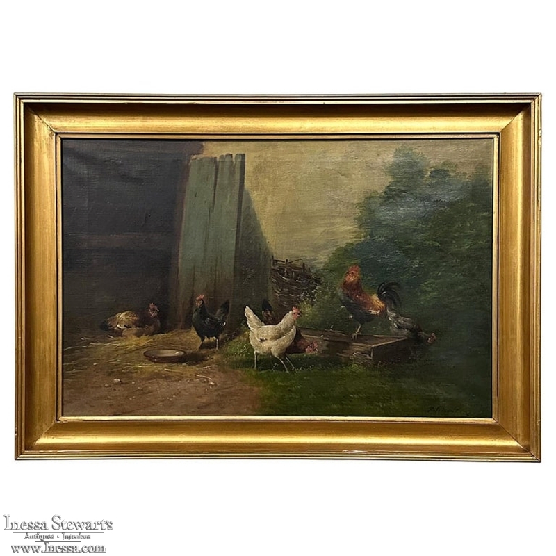 19th Century Framed Oil Painting on Canvas by Paul Henry Schouten (1864-1922)