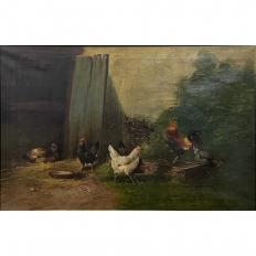 19th Century Framed Oil Painting on Canvas by Paul Henry Schouten (1864-1922)