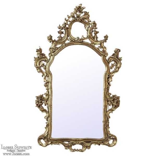 Italian Rococo Giltwood Wall Mirror