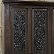19th Century French Gothic Hall Bench with Trunk