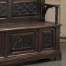 19th Century French Gothic Hall Bench with Trunk