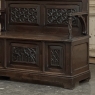 19th Century French Gothic Hall Bench with Trunk