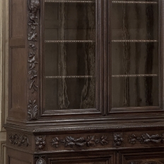 19th Century French Renaissance Hunt Bookcase ~ Bibliotheque