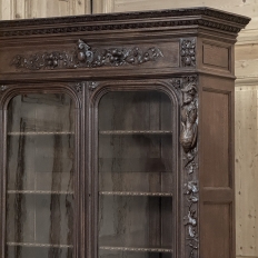 19th Century French Renaissance Hunt Bookcase ~ Bibliotheque