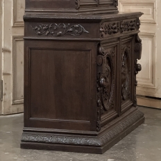 19th Century French Renaissance Hunt Bookcase ~ Bibliotheque