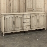Grand Antique Country French Louis XV Buffet in Stripped Oak