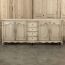 Grand Antique Country French Louis XV Buffet in Stripped Oak