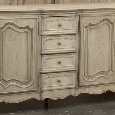 Grand Antique Country French Louis XV Buffet in Stripped Oak