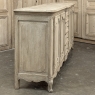 Grand Antique Country French Louis XV Buffet in Stripped Oak