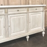 Antique French Louis XVI Bleached Mahogany Buffet with Carrara Marble