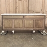 Antique French Louis XVI Bleached Mahogany Buffet with Carrara Marble
