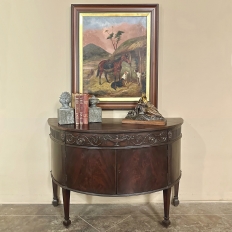 19th Century English Neoclassical Demilune Buffet ca. 1890