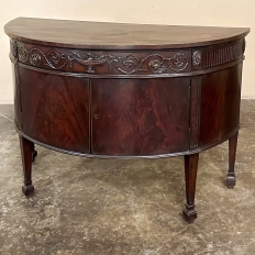 19th Century English Neoclassical Demilune Buffet ca. 1890