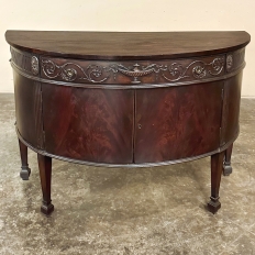 19th Century English Neoclassical Demilune Buffet ca. 1890
