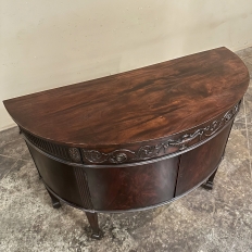 19th Century English Neoclassical Demilune Buffet ca. 1890