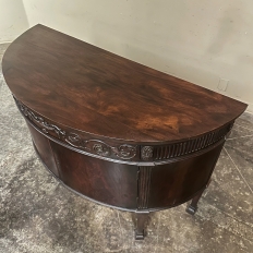 19th Century English Neoclassical Demilune Buffet ca. 1890